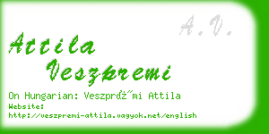 attila veszpremi business card